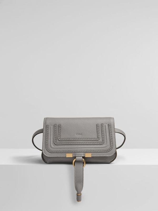 Chloé Bolsos Mujer Marcie Gris Suede Cowhide UQVL96875